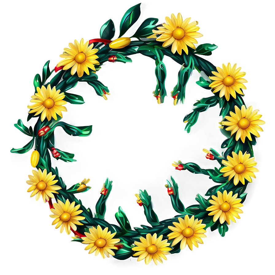 Yellow Daisy Festive Garland Png Fbh PNG image