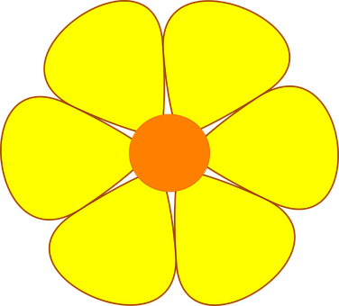 Yellow Daisy Graphic Black Background PNG image