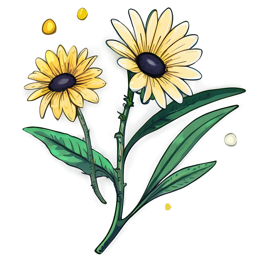 Yellow Daisy Hand Drawn Png 84 PNG image