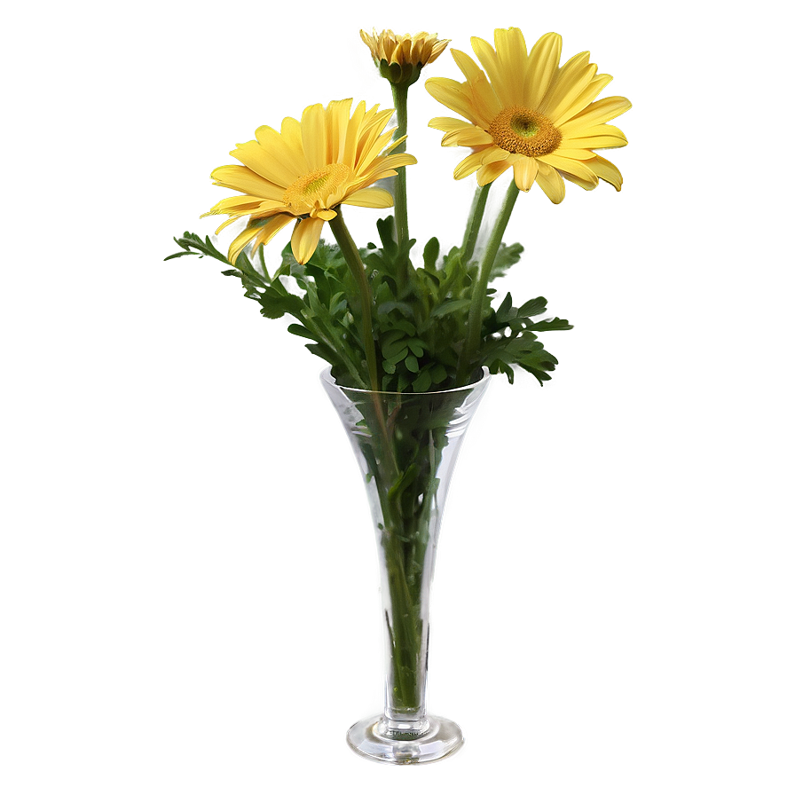 Yellow Daisy In Vase Png Dud50 PNG image