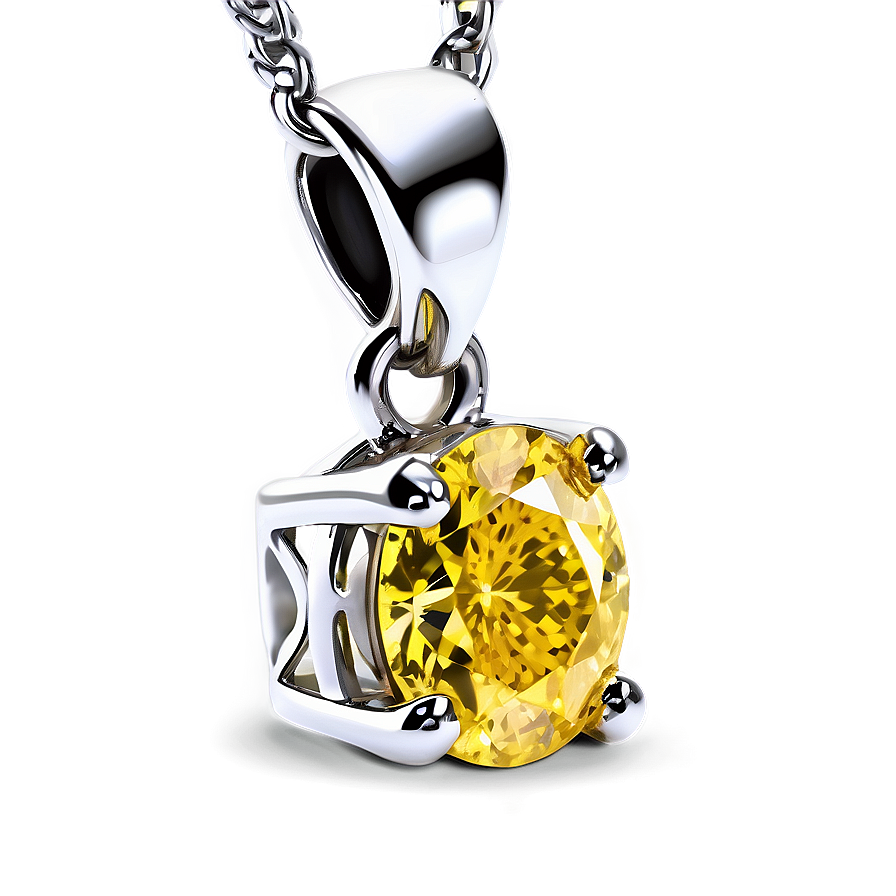 Yellow Diamond In Prong Setting Png 25 PNG image