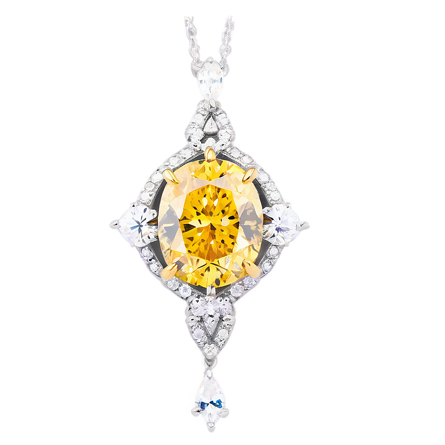 Yellow Diamond Jewelry Piece Png Kvp95 PNG image