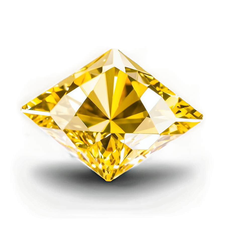 Yellow Diamond With Shadow Png 06292024 PNG image