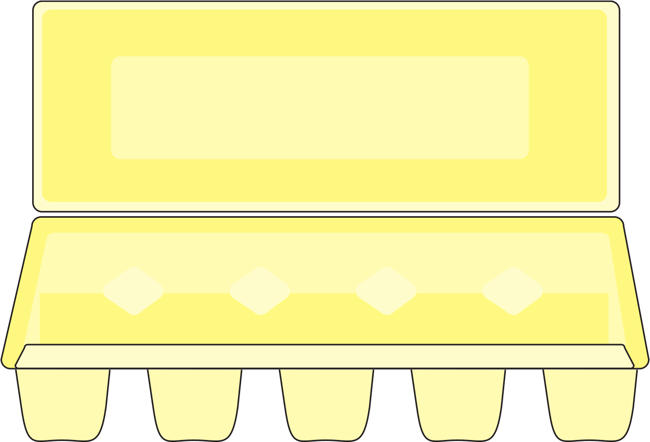 Yellow Egg Carton Vector Illustration PNG image