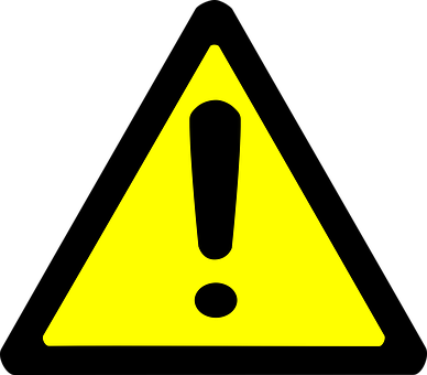 Yellow Exclamation Warning Sign PNG image