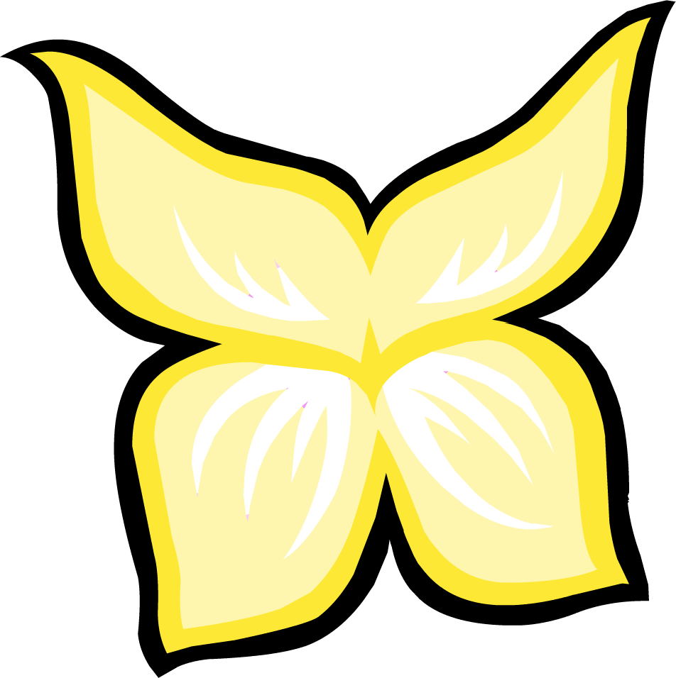 Yellow Fairy Wings Vector Art PNG image
