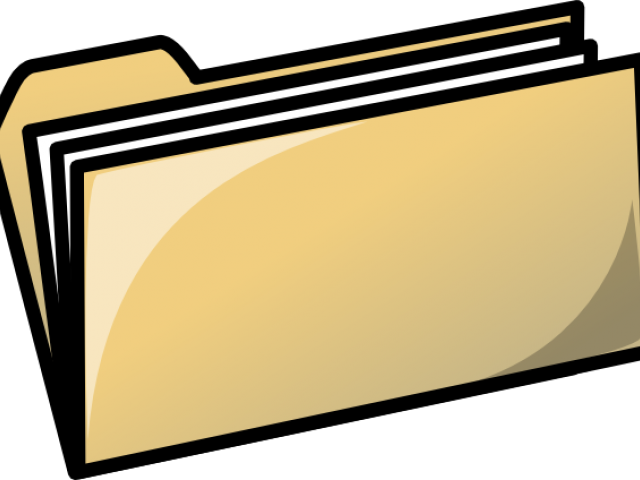 Yellow File Folder Cartoon PNG image