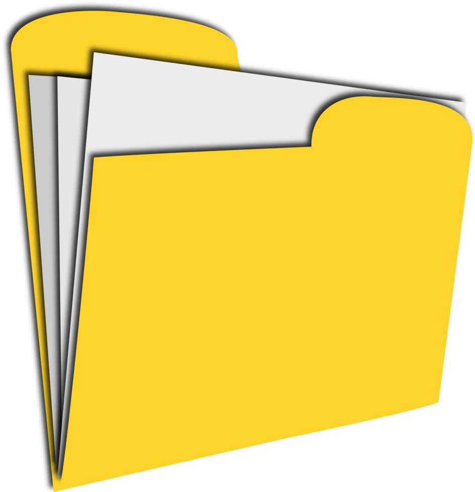 Yellow File Folder Icon PNG image