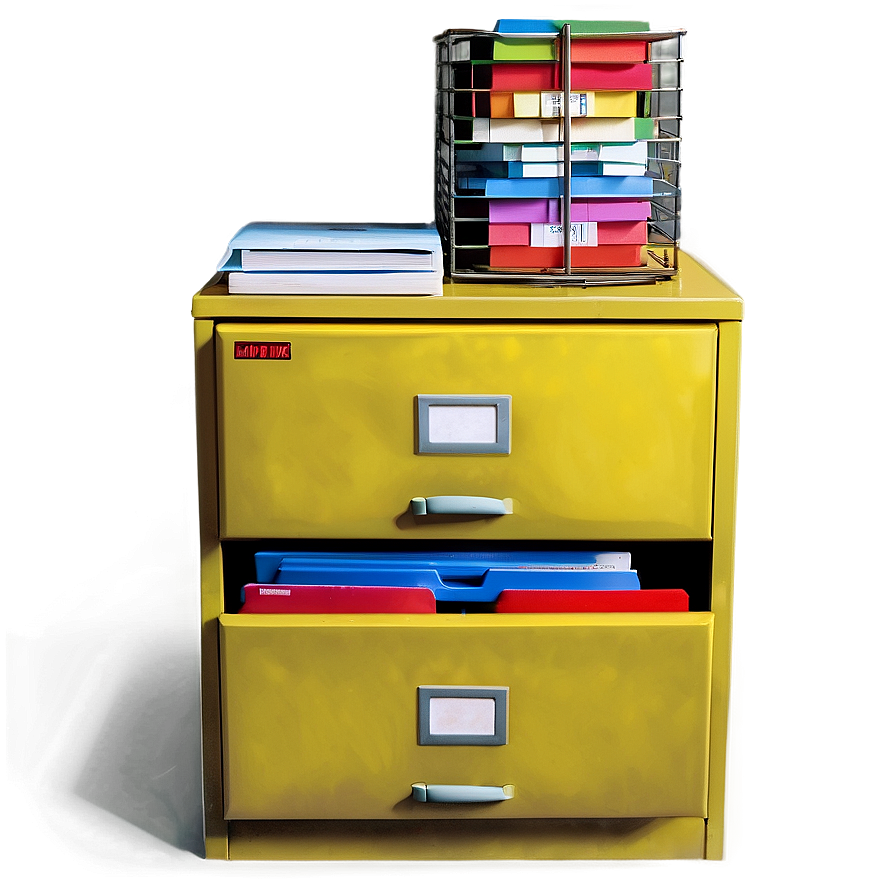 Yellow Filing Cabinet Png Ieo PNG image