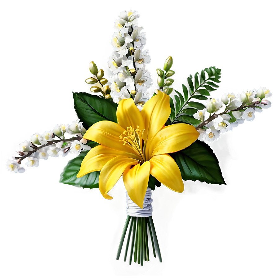 Yellow Flower Arrangement Png 06122024 PNG image