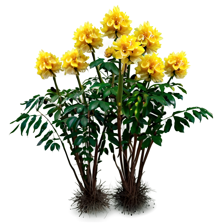 Yellow Flower Bush Png 97 PNG image