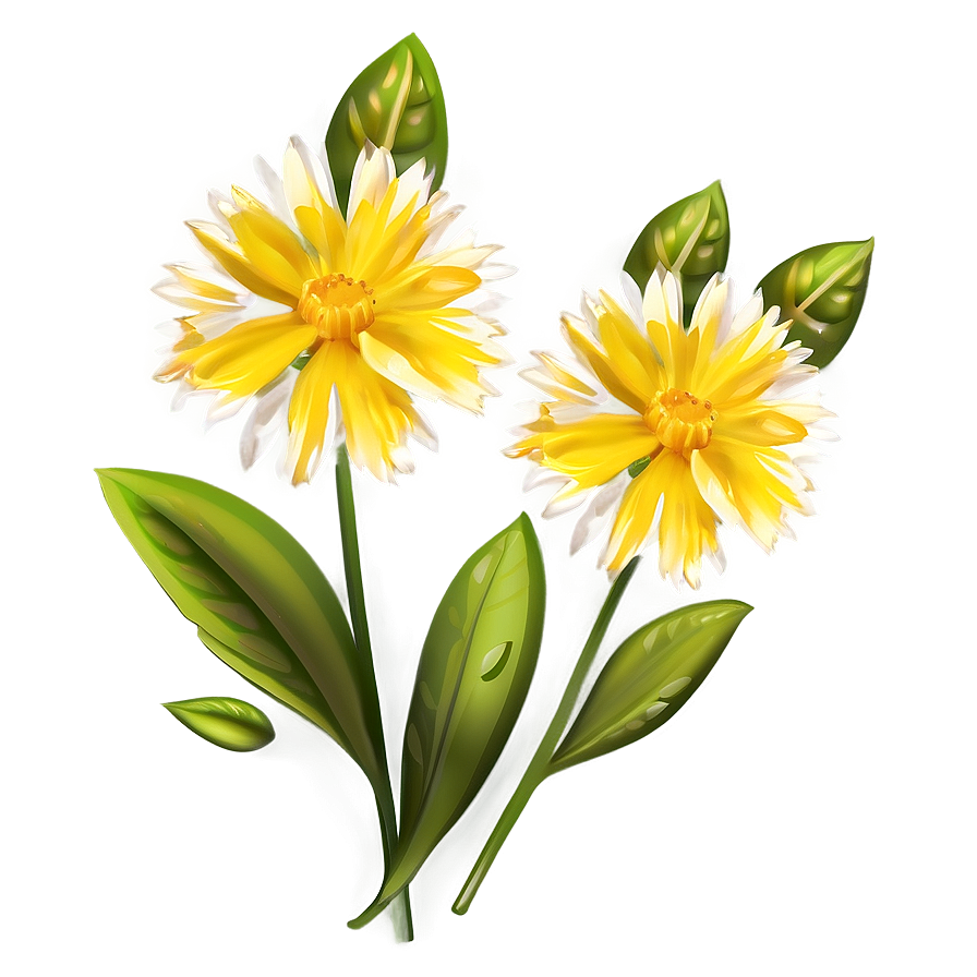 Yellow Flower Decor Png 06122024 PNG image