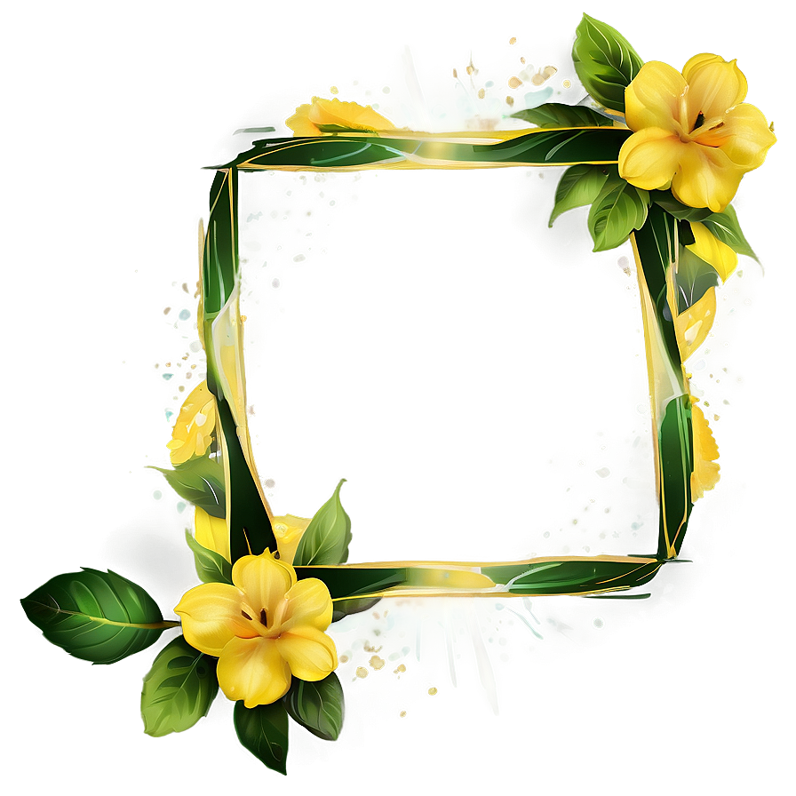 Yellow Flower Frame Png 93 PNG image