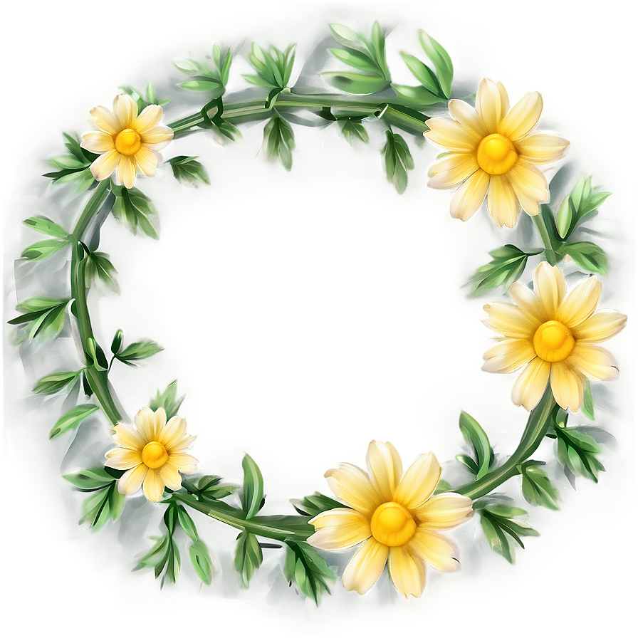 Yellow Flower Frame Png Kiv86 PNG image