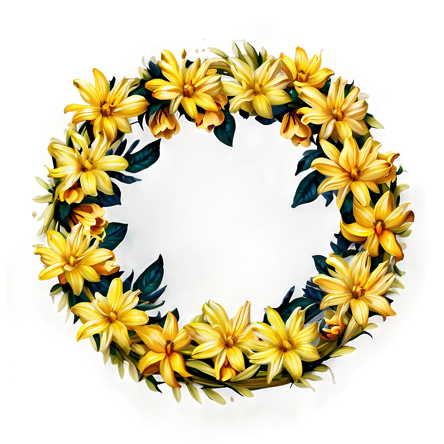 Yellow Flower Wreath Png Jte48 PNG image