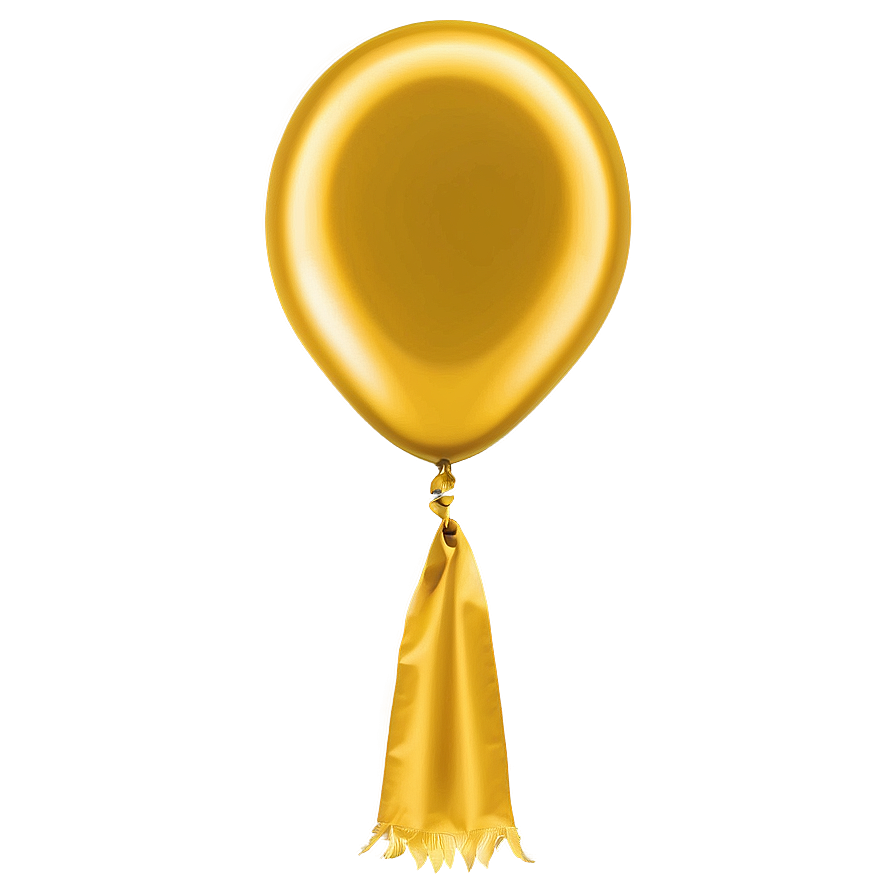 Yellow Foil Balloon Png 06262024 PNG image