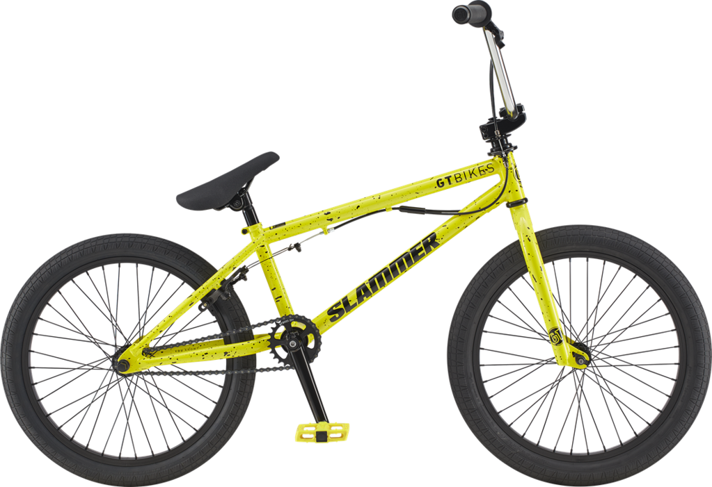 Yellow G T Slammer B M X Bike PNG image