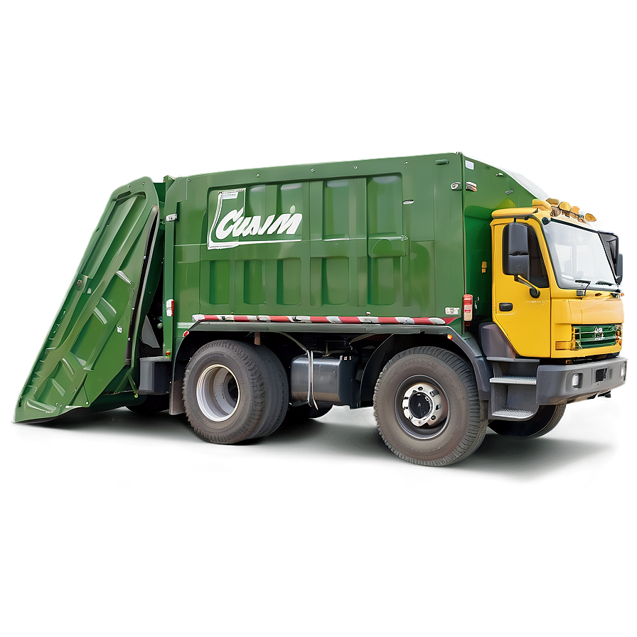 Yellow Garbage Truck Png 06202024 PNG image