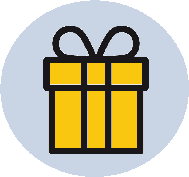 Yellow Gift Box Icon PNG image