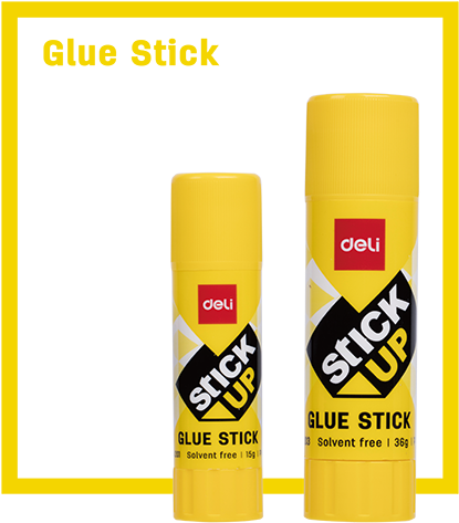 Yellow Glue Sticks Deli Brand PNG image