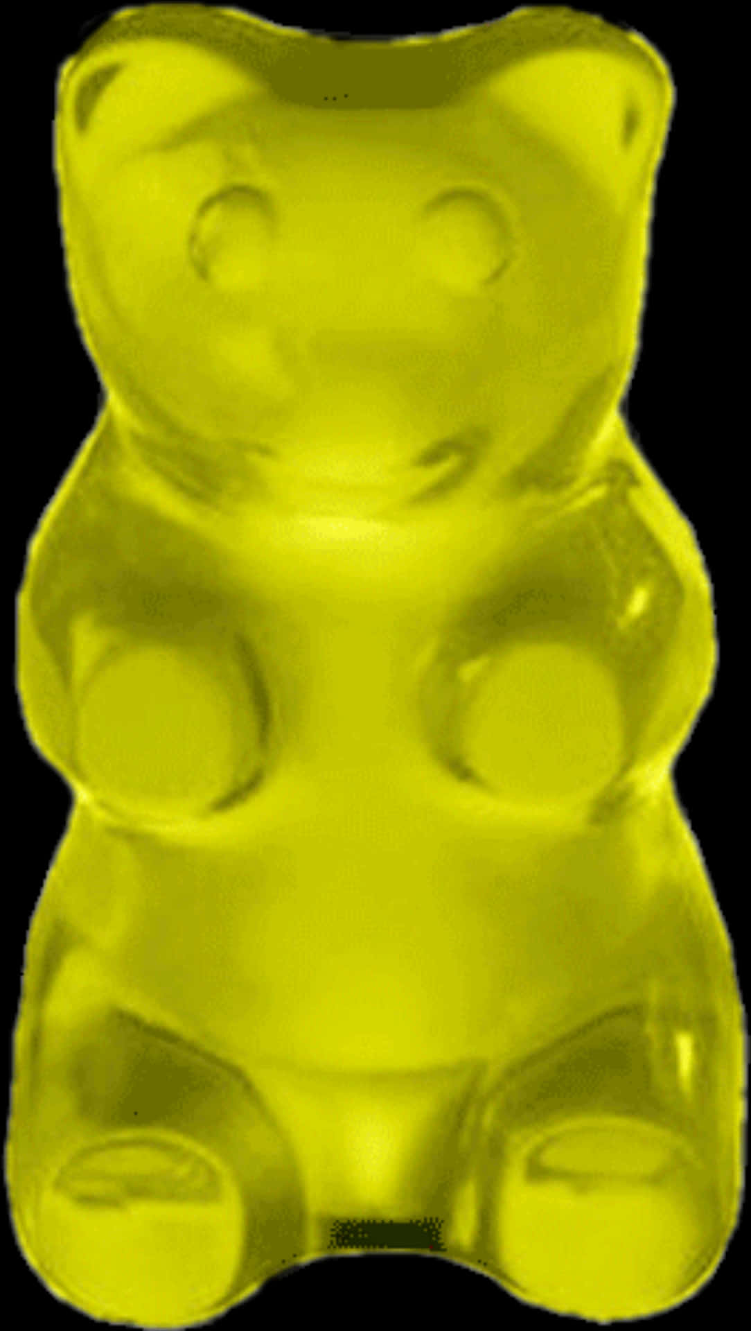 Yellow Gummy Bear Shaped Object PNG image