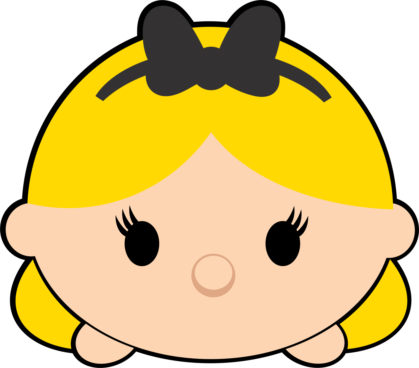 Yellow Haired Tsum Tsum Character PNG image