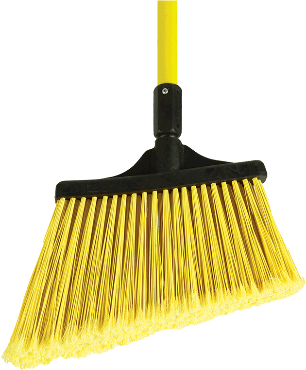 Yellow Handled Broom Closeup PNG image