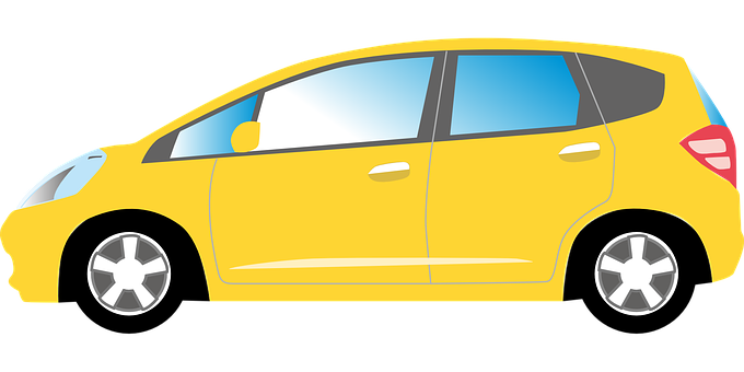 Yellow_ Hatchback_ Vector_ Graphic PNG image