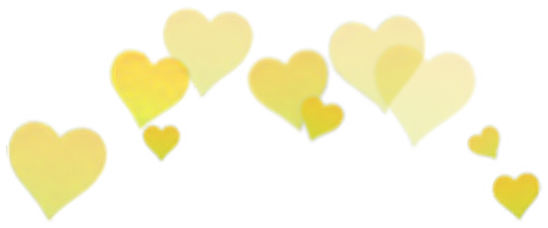 Yellow Heart Crown Overlay PNG image