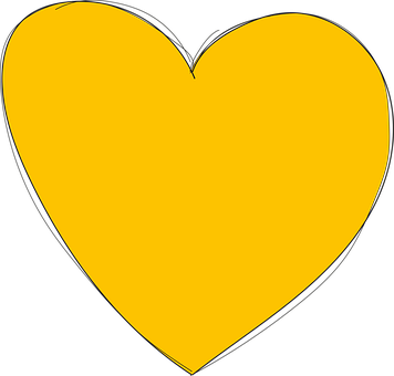 Yellow Heart Icon PNG image