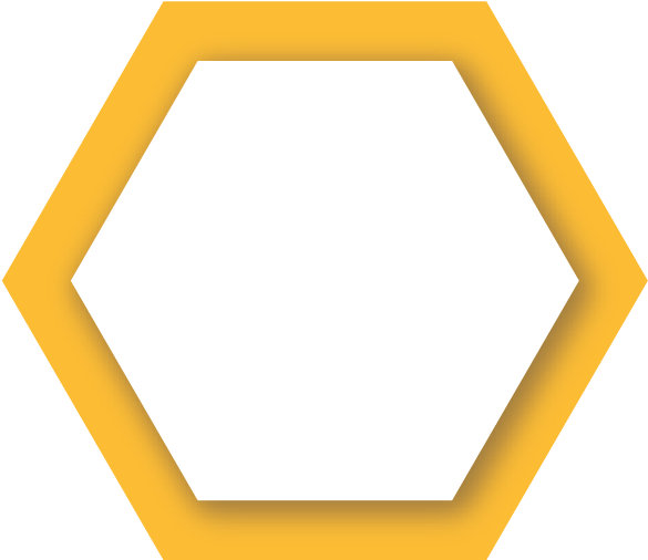 Yellow Hexagon Frameon Gray Background PNG image