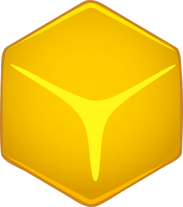 Yellow Hexagon Icon PNG image