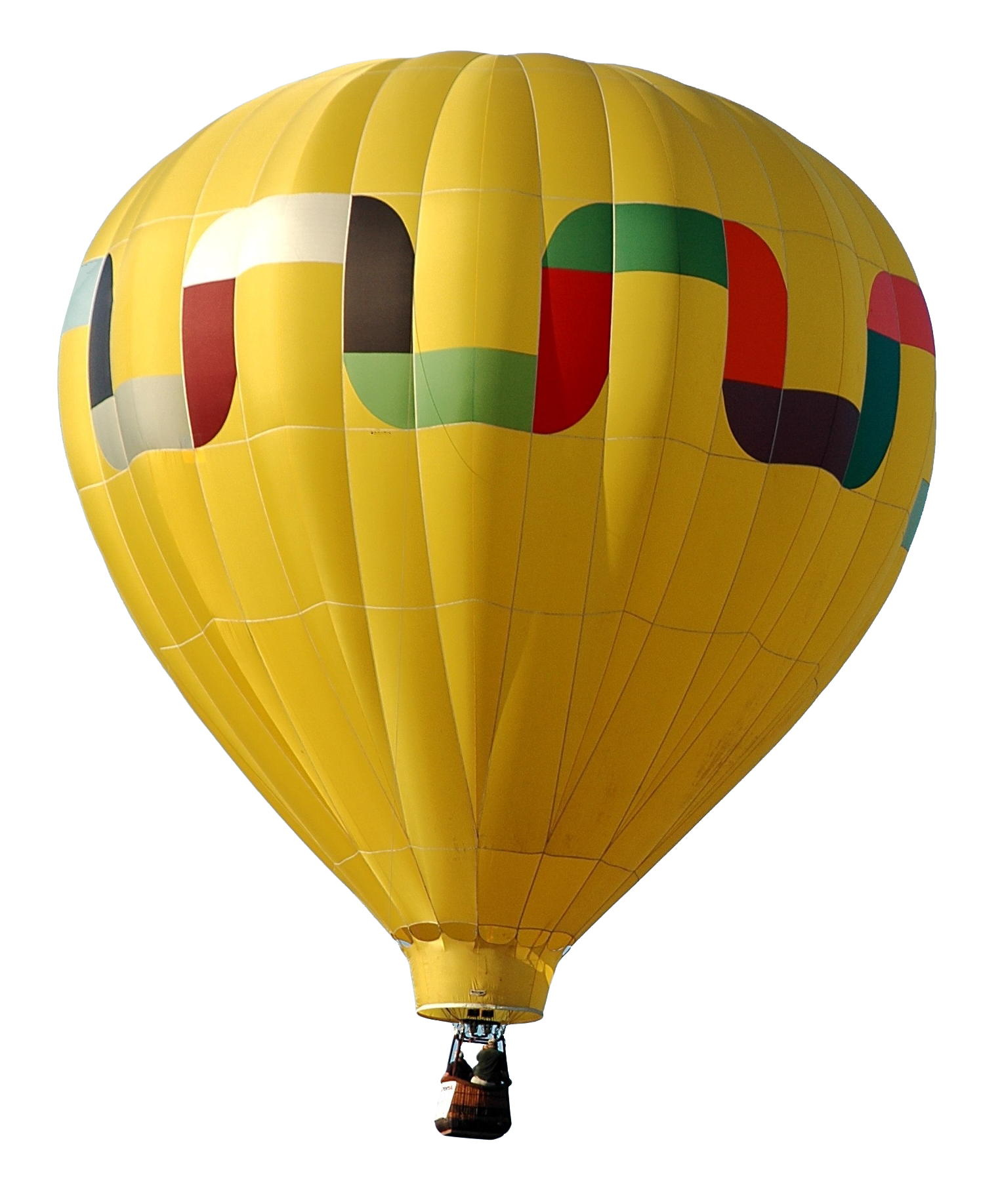 Yellow Hot Air Balloonin Sky PNG image