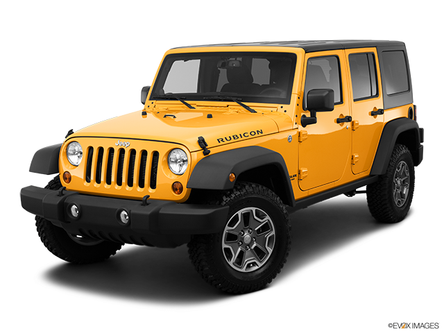 Yellow Jeep Rubicon S U V PNG image