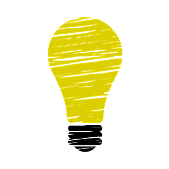 Yellow Lightbulb Graphic PNG image