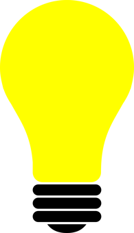 Yellow Lightbulb Icon PNG image