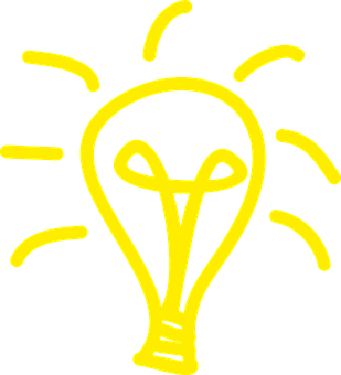Yellow Lightbulb Illustration PNG image
