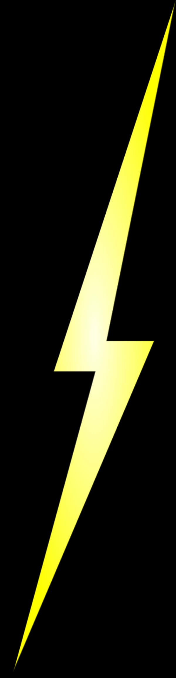 Yellow Lightning Bolt Black Background PNG image