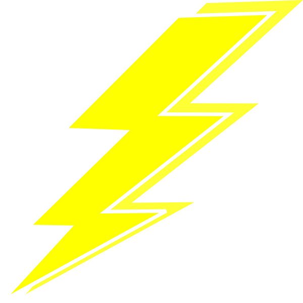 Yellow Lightning Bolt Graphic PNG image