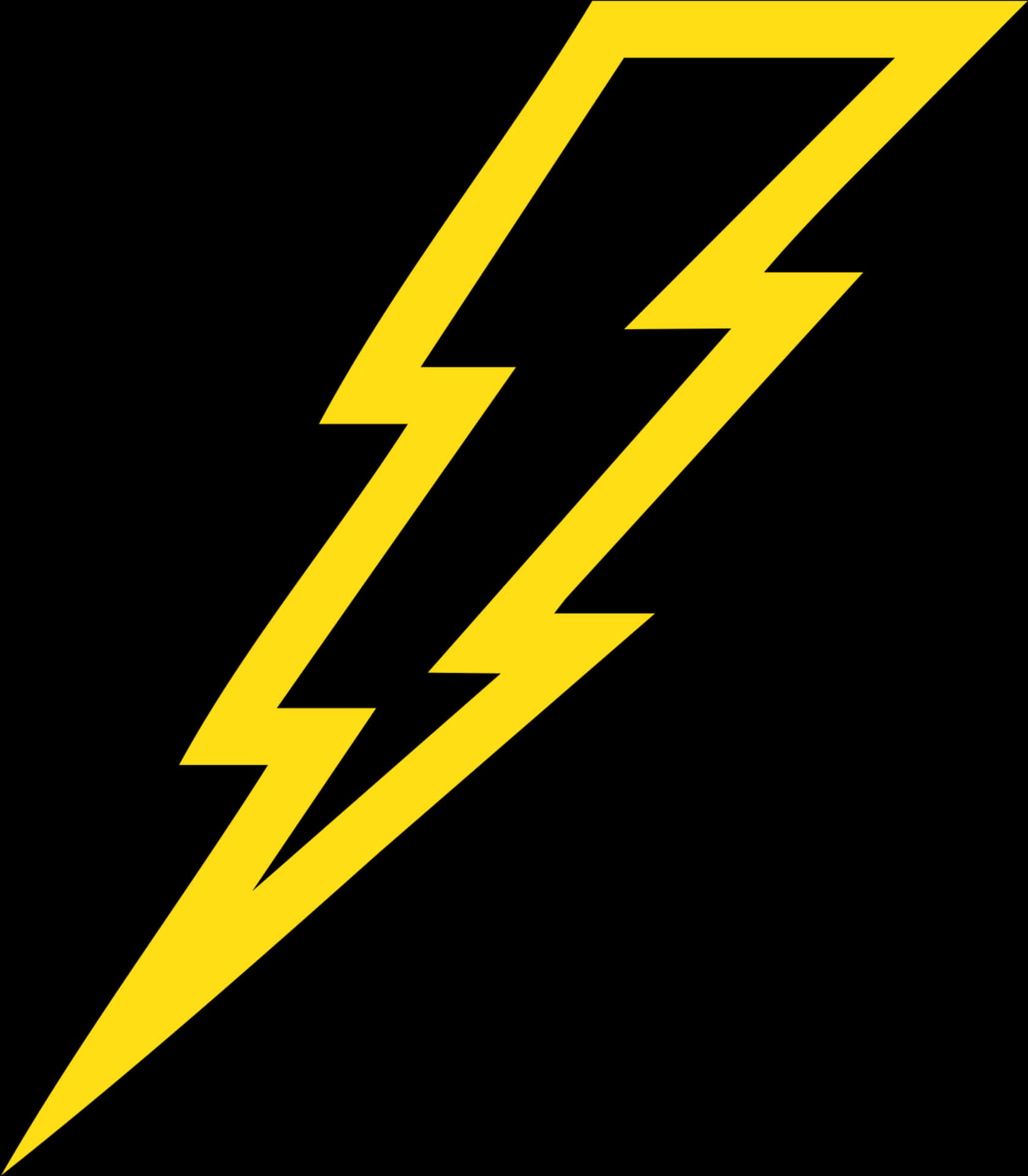 Yellow Lightning Bolt Graphic PNG image