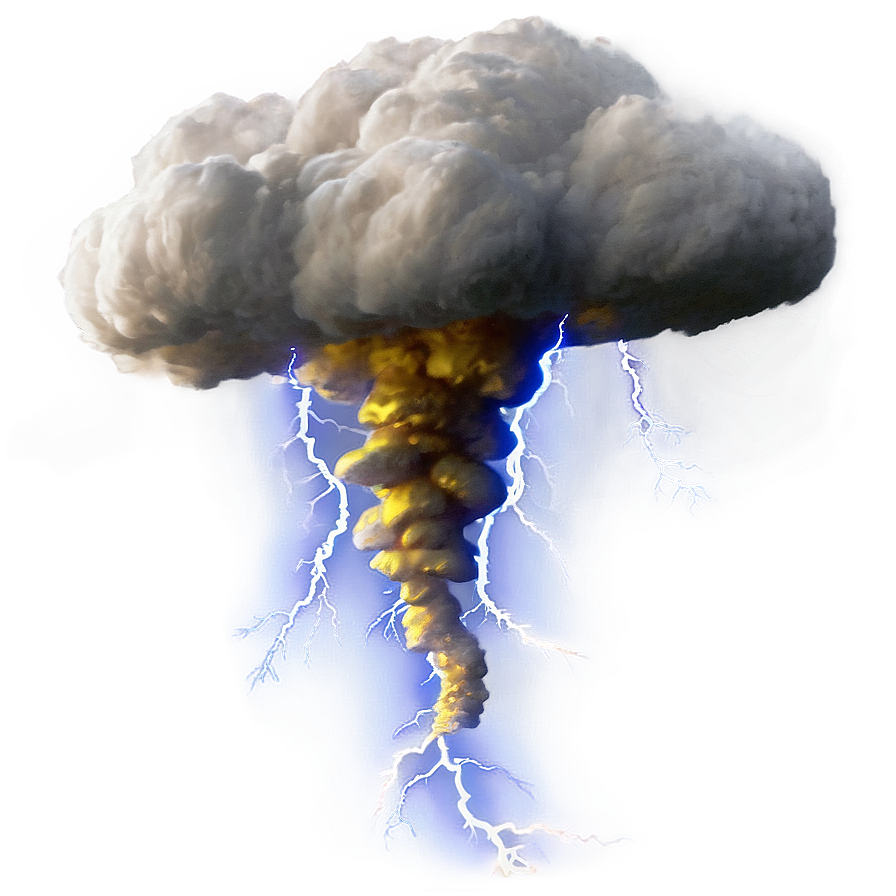 Yellow Lightning Storm Png Rim PNG image