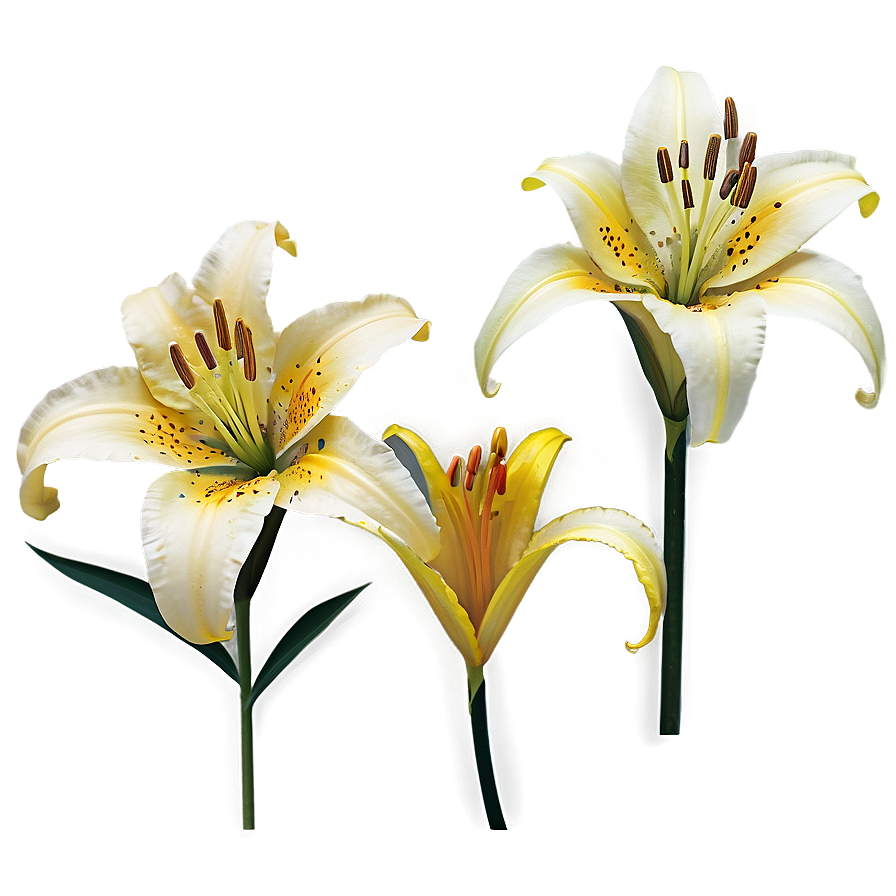 Yellow Lilies Png Qvj PNG image