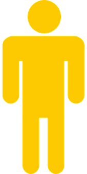 Yellow Man Icon Symbol PNG image