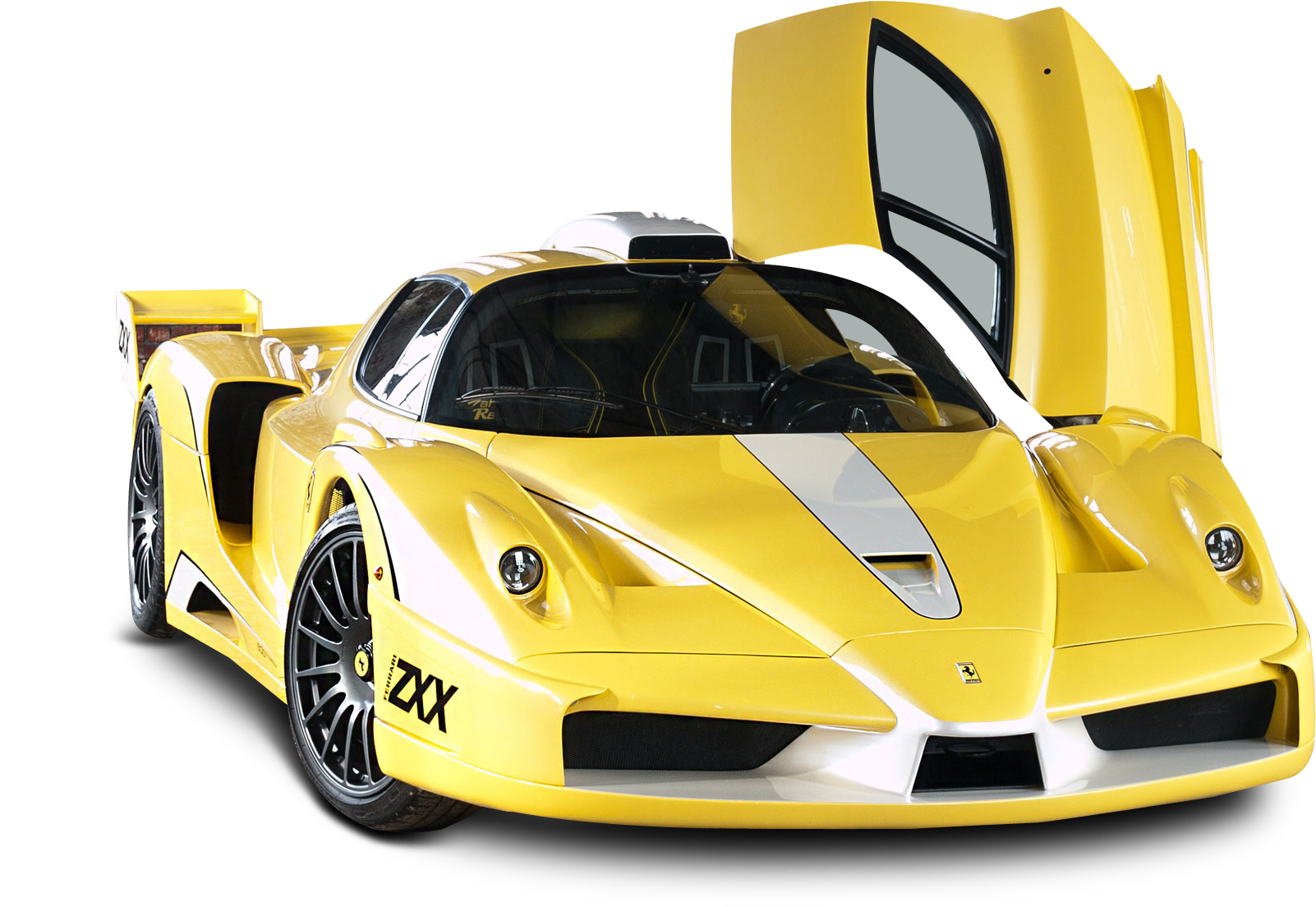 Yellow Maserati Racecarwith Open Door PNG image