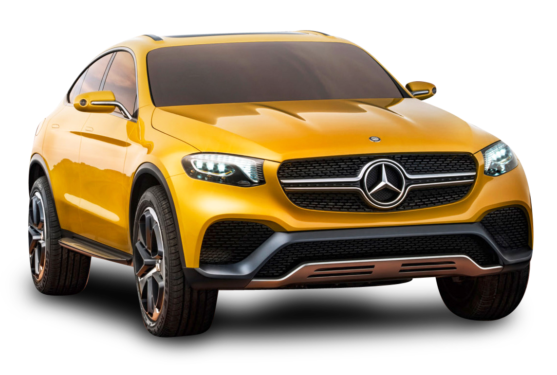 Yellow Mercedes S U V Isolated PNG image
