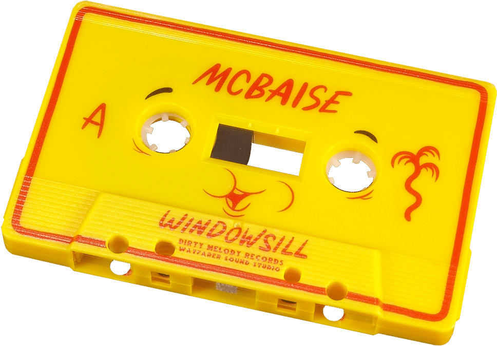 Yellow Music Cassette Tape PNG image