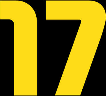 Yellow Number Seven Graphic PNG image