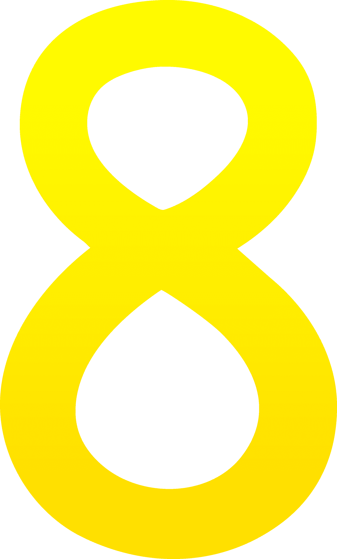 Yellow Number8 Graphic PNG image