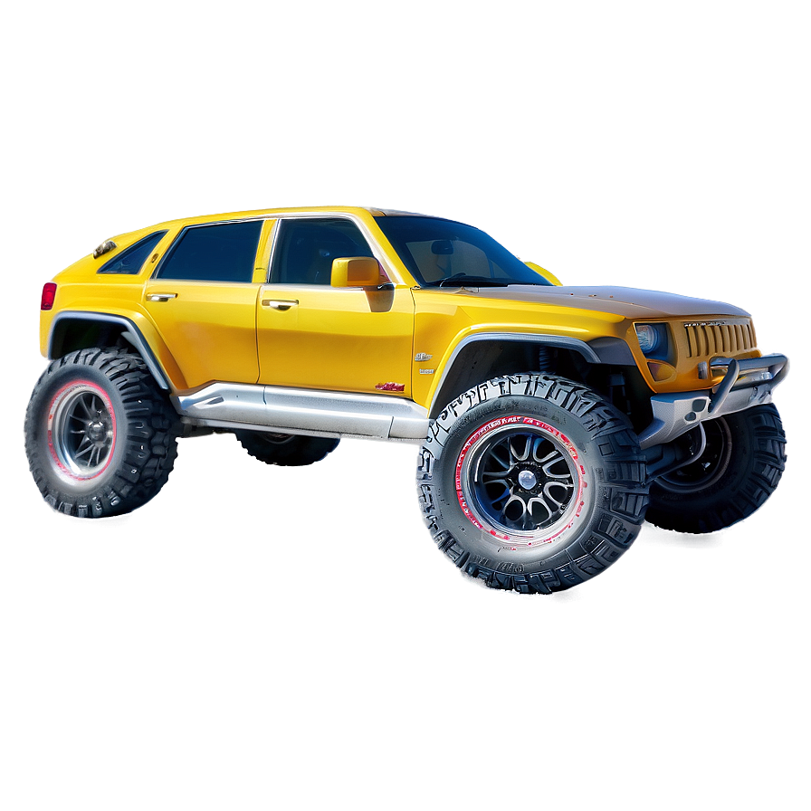 Yellow Off-road Car Png 06292024 PNG image