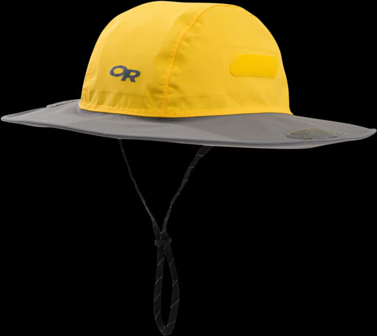 Yellow Outdoor Sun Hat PNG image